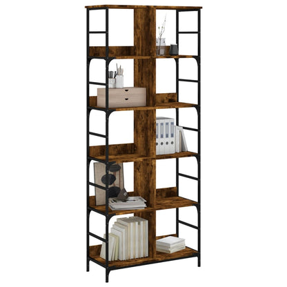 Bookshelf Smoked Oak 78.5x33x188.5 cm Engineered Wood