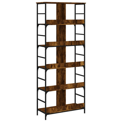 Bookshelf Smoked Oak 78.5x33x188.5 cm Engineered Wood