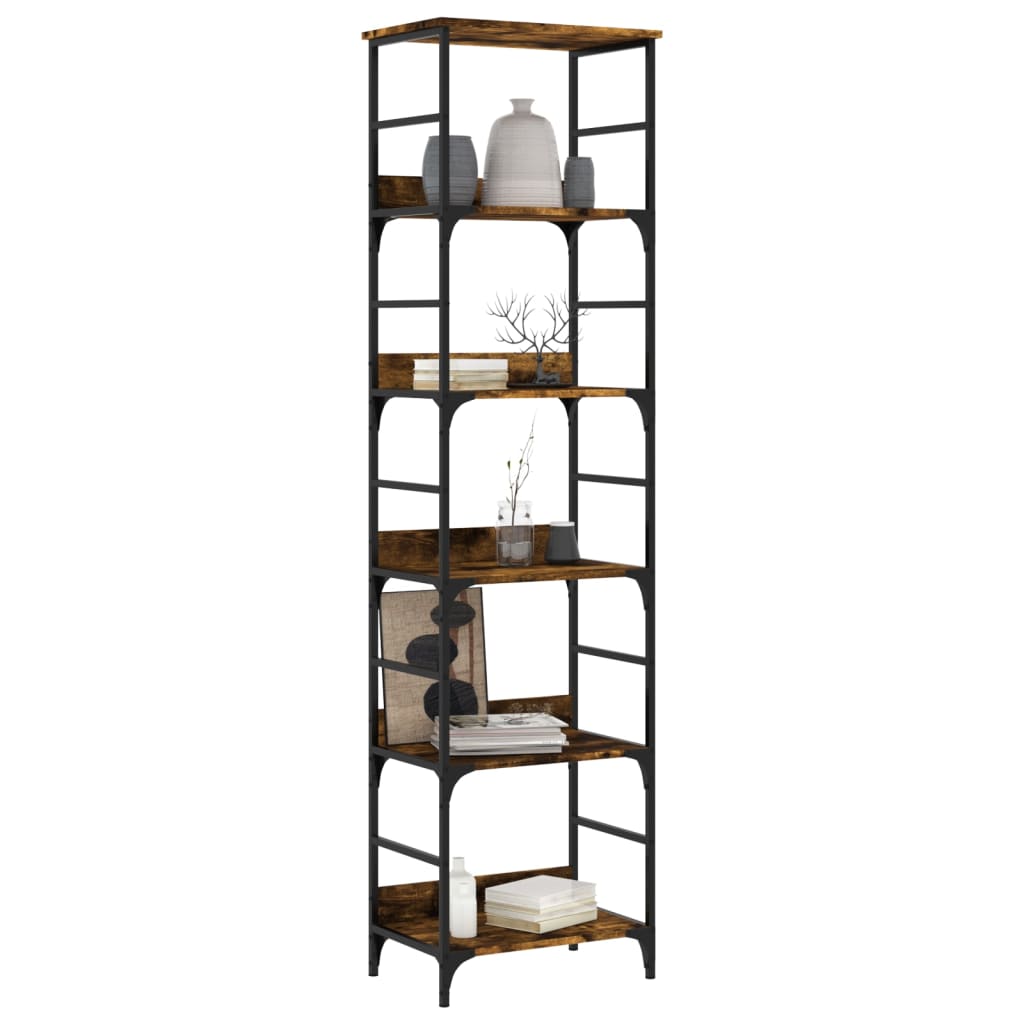 Bookshelf Smoked Oak 50x33x188,5 cm Engineered Wood