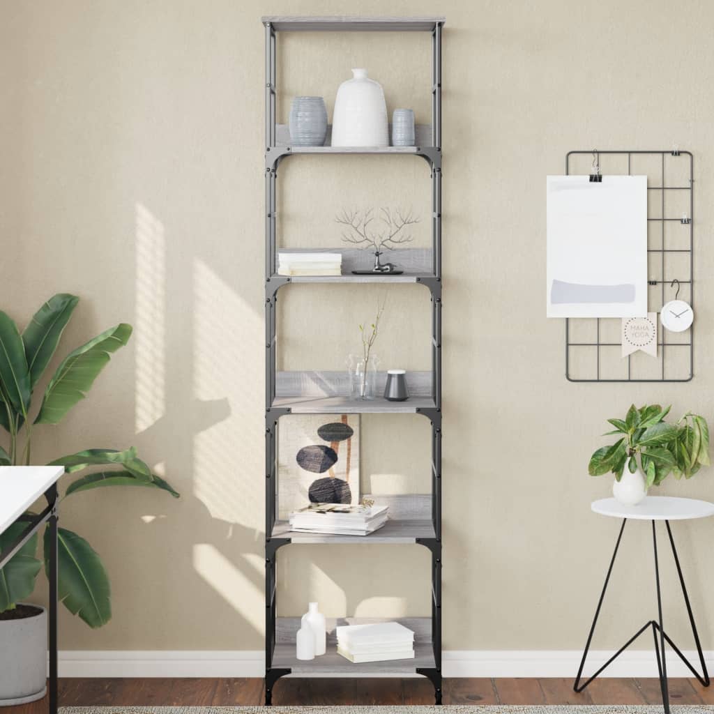 Bookshelf Grey Sonoma 50x33x188,5 cm Engineered Wood