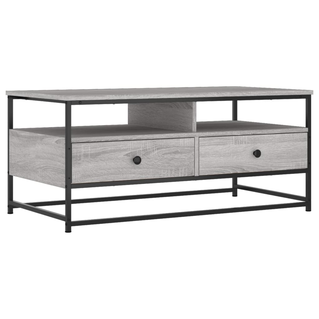 Coffee Table Grey Sonoma 100 x 51 x 45 cm Engineered Wood
