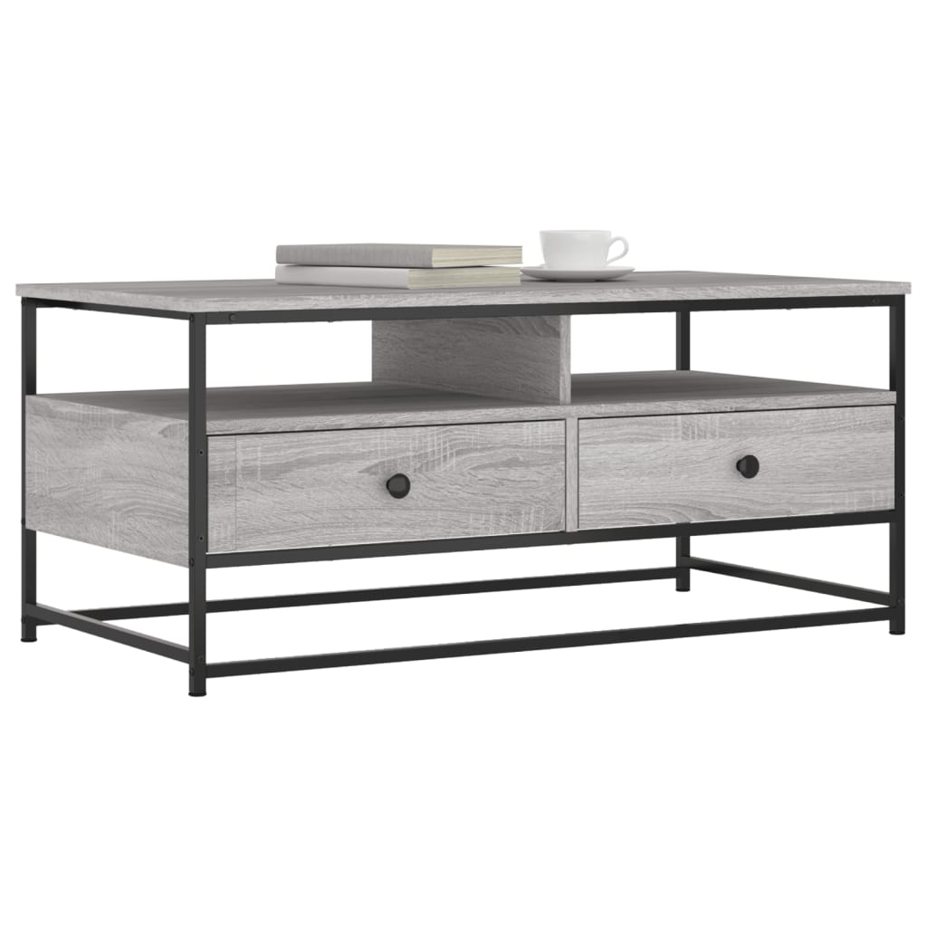 Coffee Table Grey Sonoma 100 x 51 x 45 cm Engineered Wood