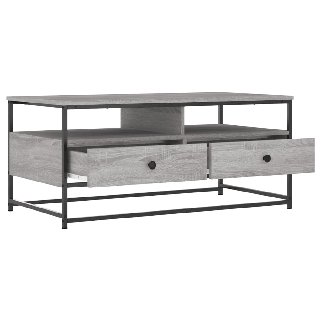 Coffee Table Grey Sonoma 100 x 51 x 45 cm Engineered Wood