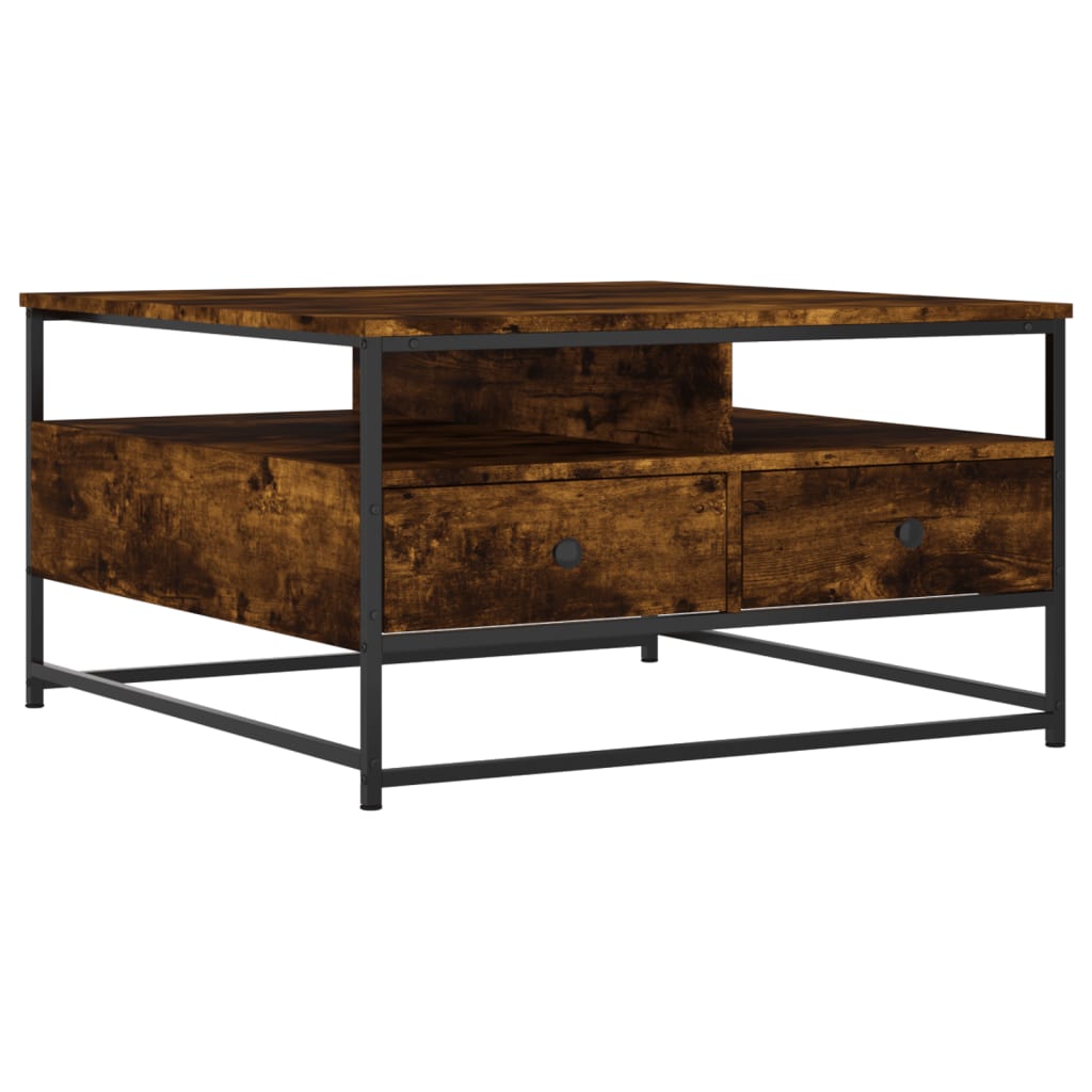 Coffee Table Smoked Oak 80 x 80 x 45 cm