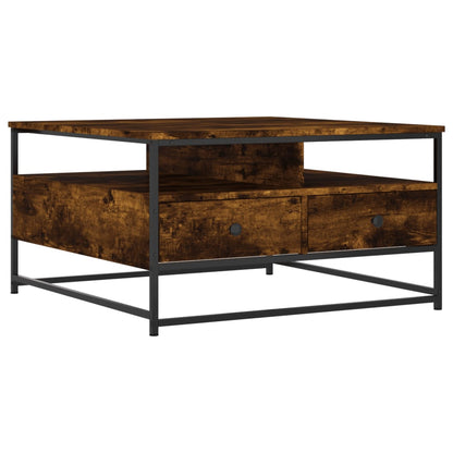 Coffee Table Smoked Oak 80 x 80 x 45 cm
