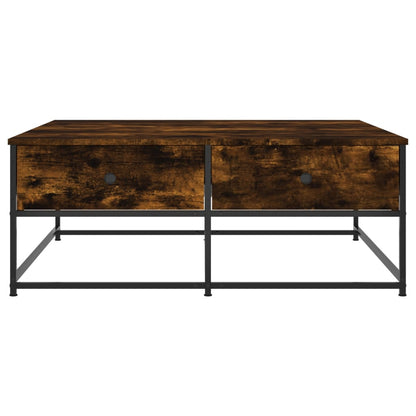 Coffee Table Smoked Oak 100x99x40 cm Engineered Wood