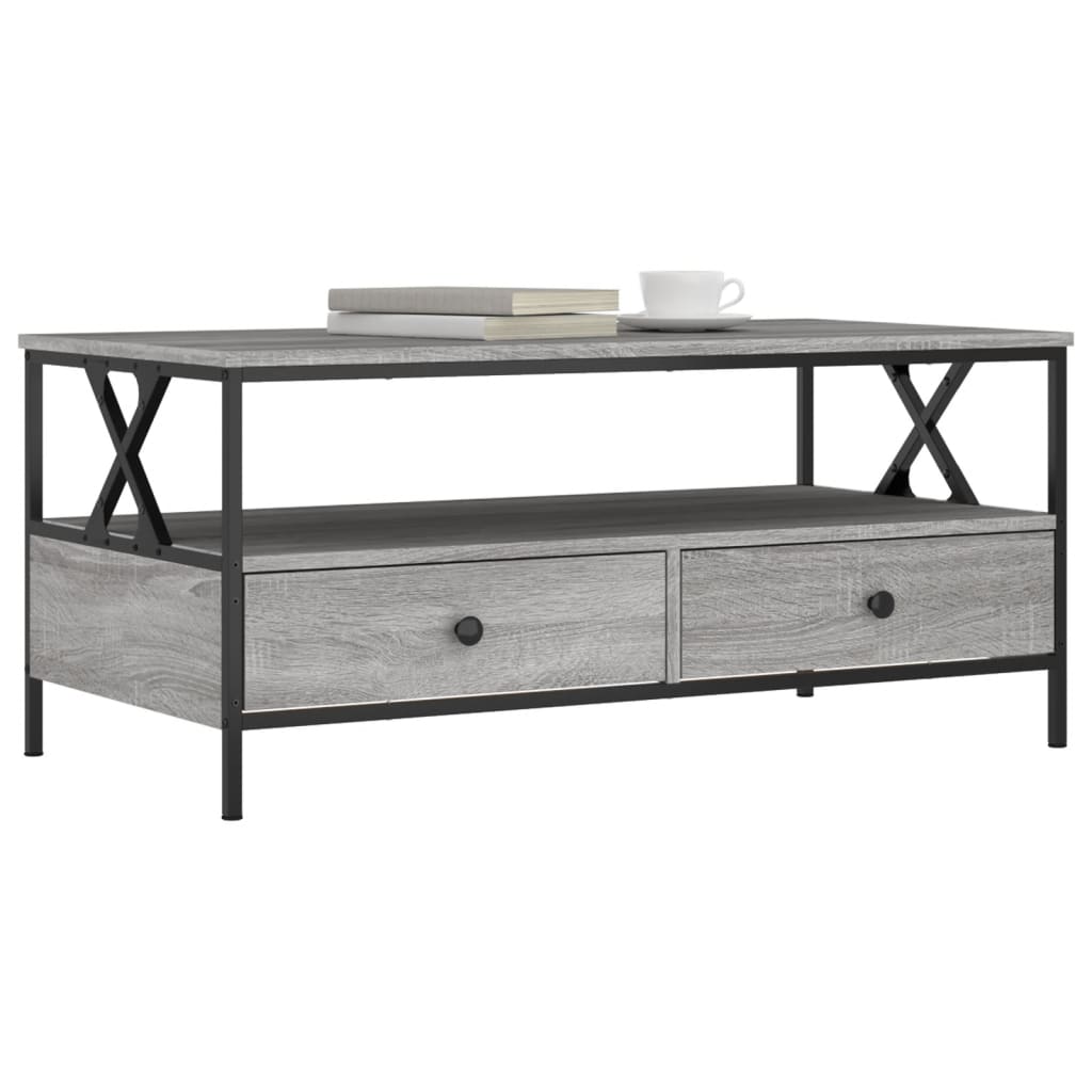 Coffee Table Grey Sonoma 100x51x45 cm Engineered Wood