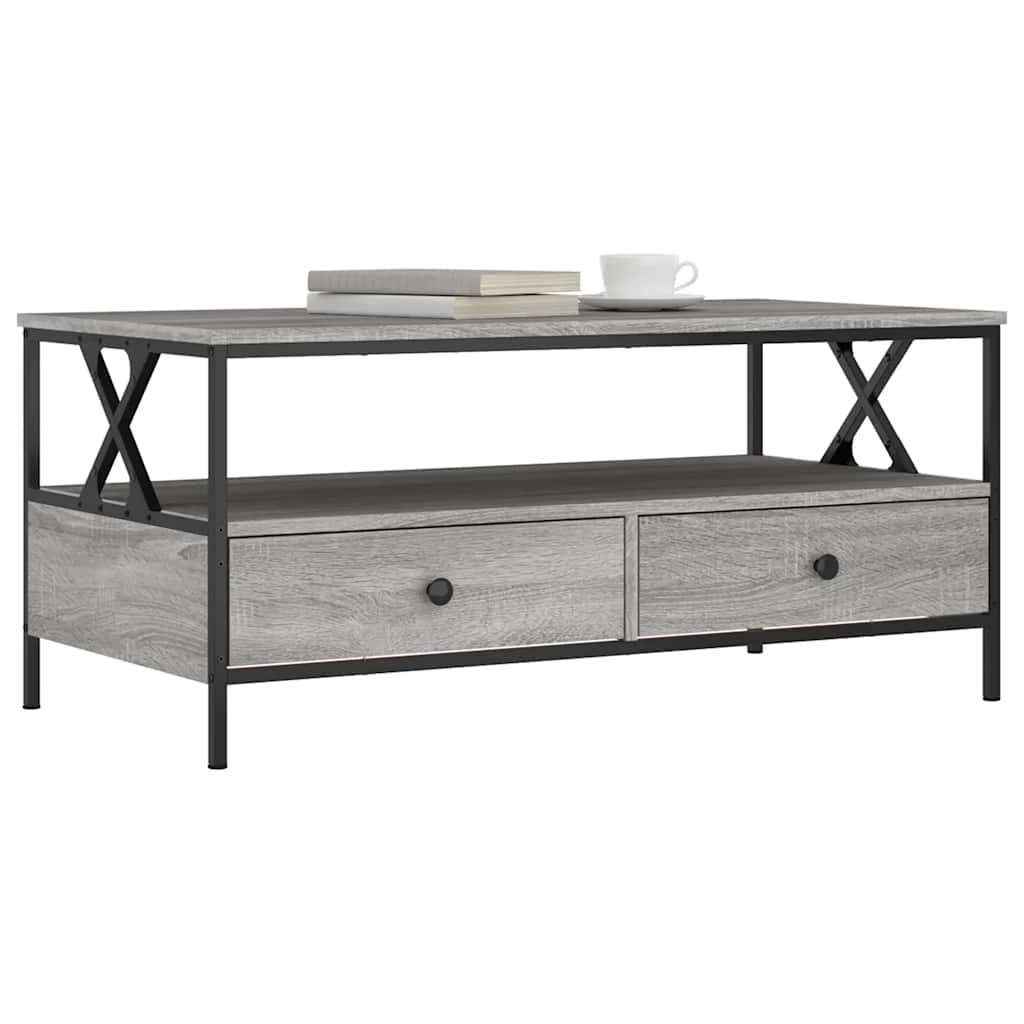 Coffee Table Grey Sonoma 100x51x45 cm Engineered Wood