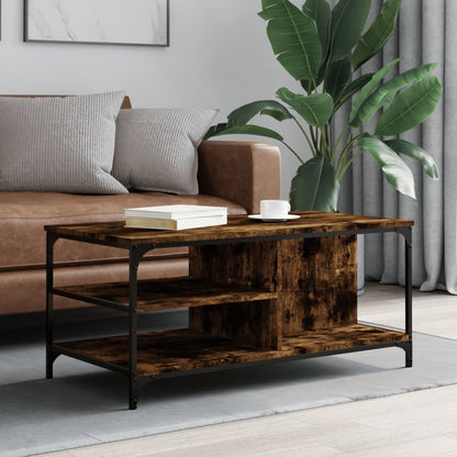 Coffee Table Smoked Oak 100x50x45 cm Engineered Wood