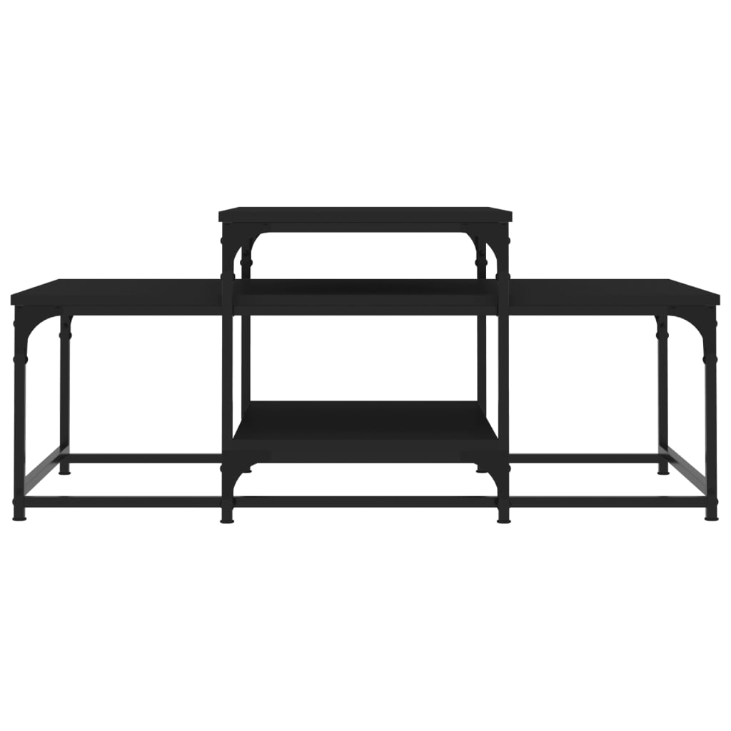 Coffee Table Black 102x60x45 cm Engineered Wood
