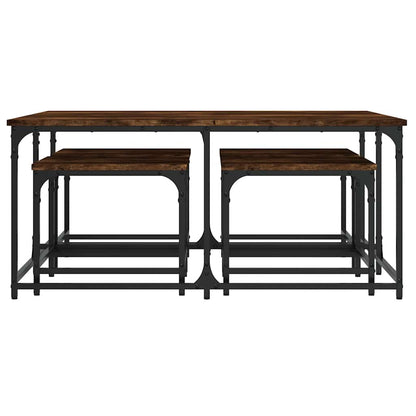 Nesting Coffee Tables 5 pcs Smoked Oak Engineered Wood