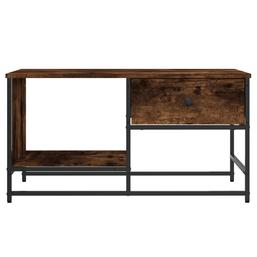 Coffee Table Smoked Oak 85.5x51x45 cm Engineered Wood