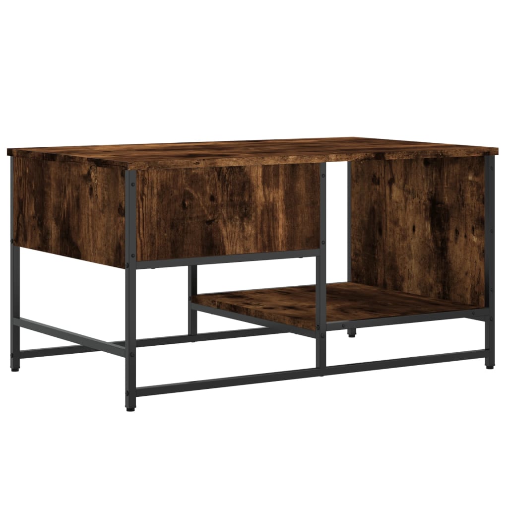 Coffee Table Smoked Oak 85.5x51x45 cm Engineered Wood