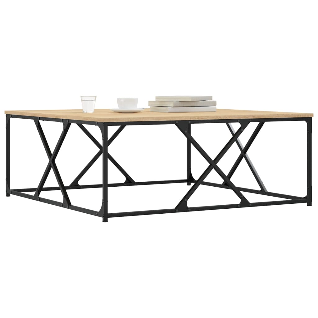 Coffee Table Sonoma Oak 100x100x40 cm Engineered Wood