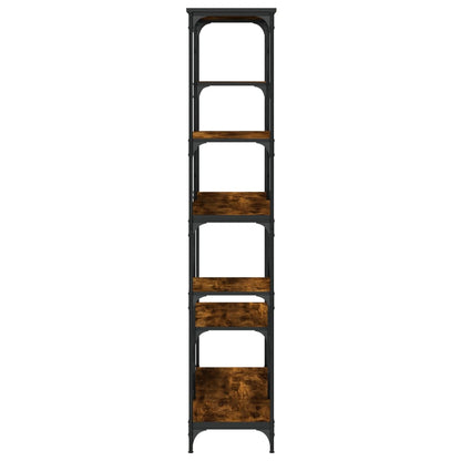 Bookshelf Smoked Oak 99x35.5x176 cm Engineered Wood and Steel