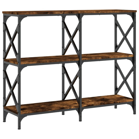 Console Table Smoked Oak 100x28x80.5 cm Engineered Wood