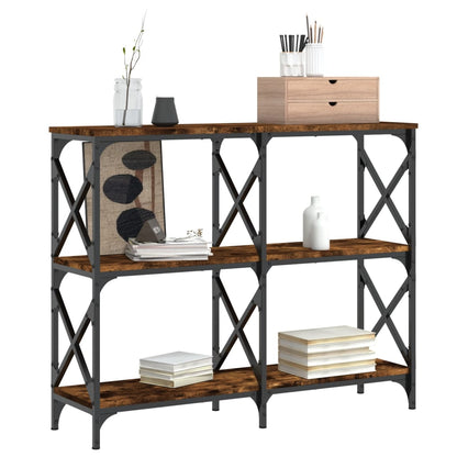 Console Table Smoked Oak 100x28x80,5 cm Engineered Wood