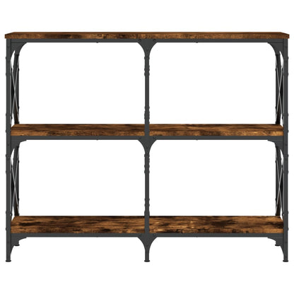 Console Table Smoked Oak 100x28x80,5 cm Engineered Wood