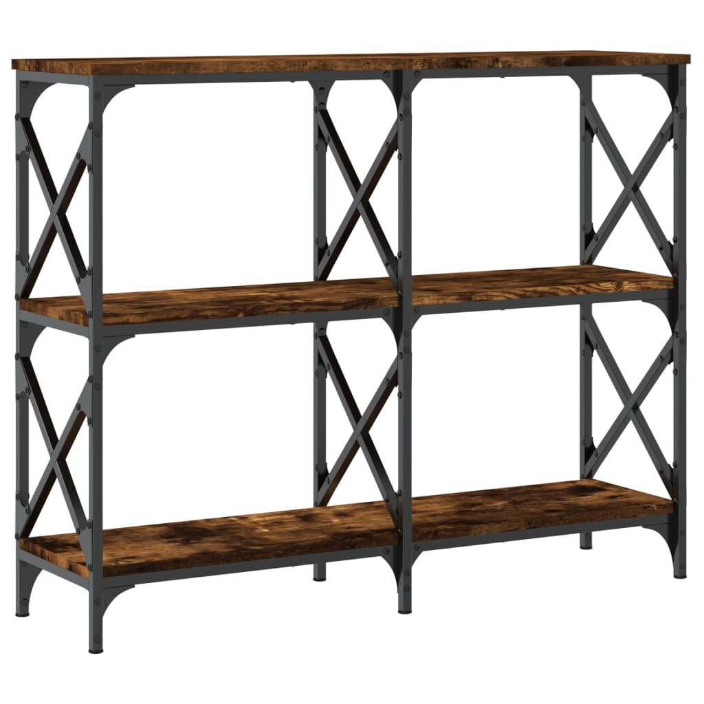 Console Table Smoked Oak 100x28x80.5 cm Engineered Wood
