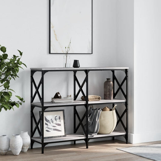 Console Table Grey Sonoma 100x28x80.5 cm Engineered Wood