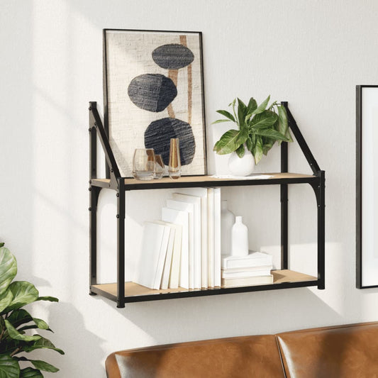 Wall Shelf | Sonoma Oak | Engineered Wood | Medium | Wall Shelf