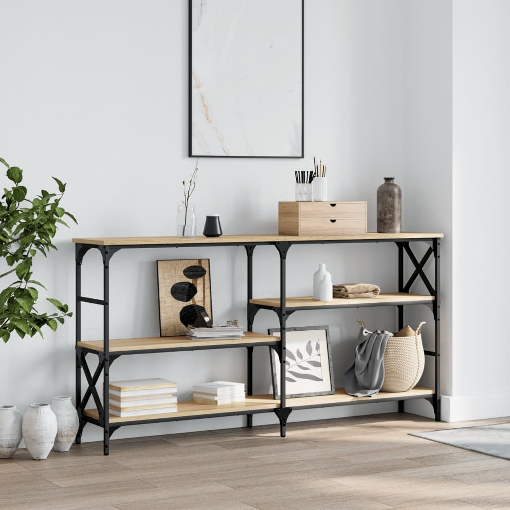 Console Table Sonoma Oak 150x29x76.5 cm Engineered Wood