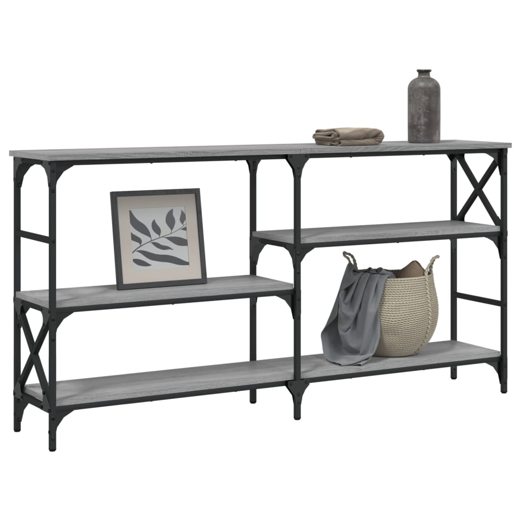 Console Table Grey Sonoma 150x29x76.5 cm Engineered Wood