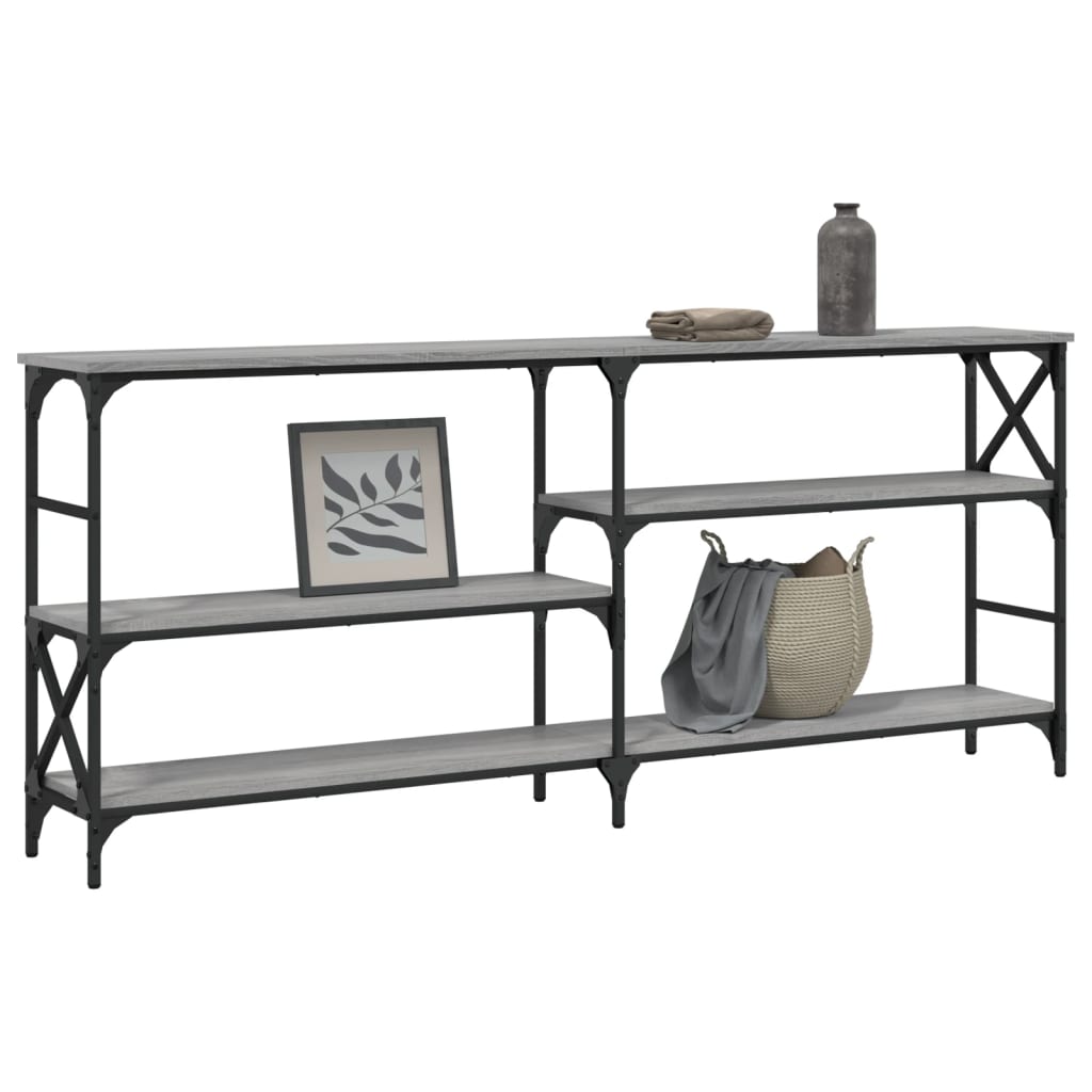 Console Table Grey Sonoma 180x29x76.5 cm Engineered Wood