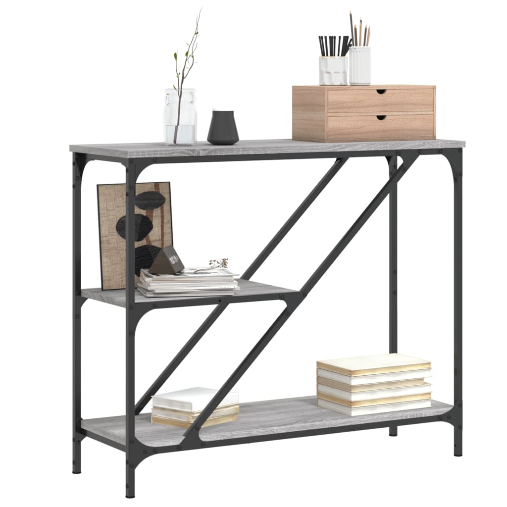 Console Table Grey Sonoma 88.5x30x75 cm Engineered Wood