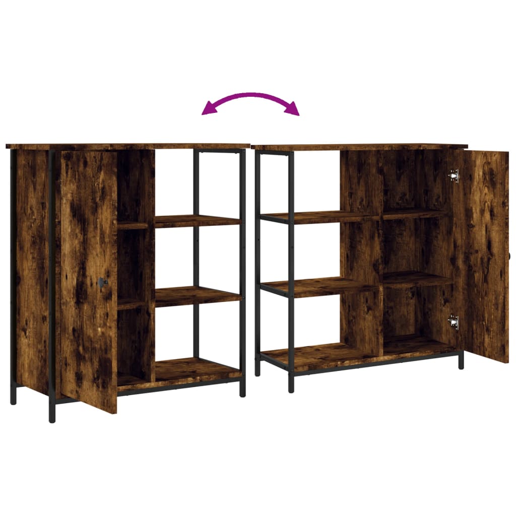 Sideboard Smoked Oak 70x30x80 cm Engineered Wood