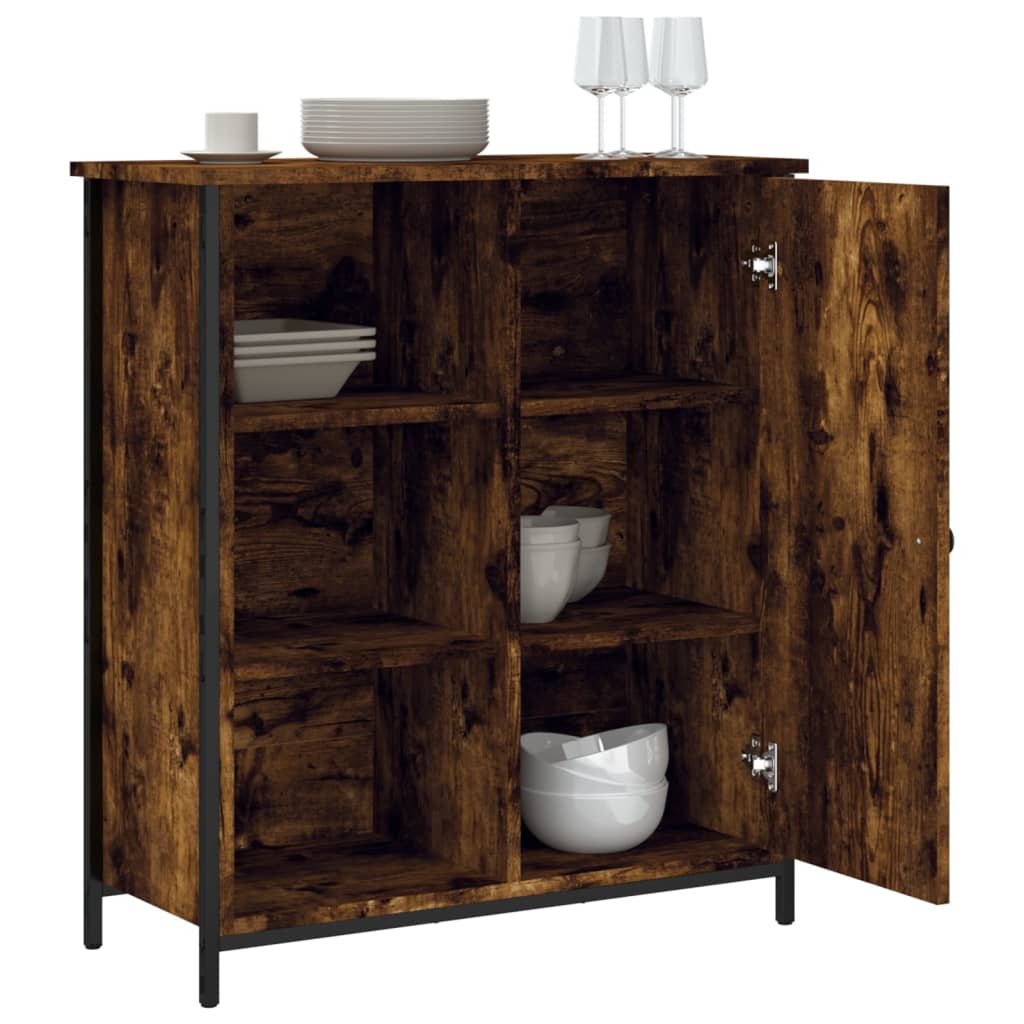 Sideboard Smoked Oak 70x30x80 cm Engineered Wood