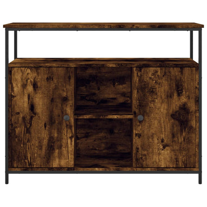 Sideboard Smoked Oak 100x35x80 cm Engineered Wood