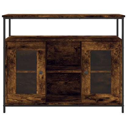Sideboard Smoked Oak 100x35x80 cm Engineered Wood