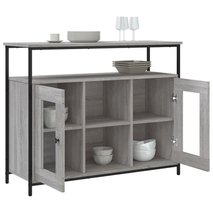 Sideboard Grey Sonoma 100x35x80 cm Engineered Wood