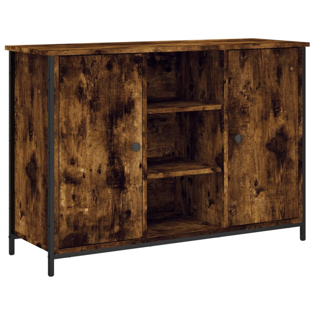 Sideboard Smoked Oak 100x35x70 cm Engineered Wood