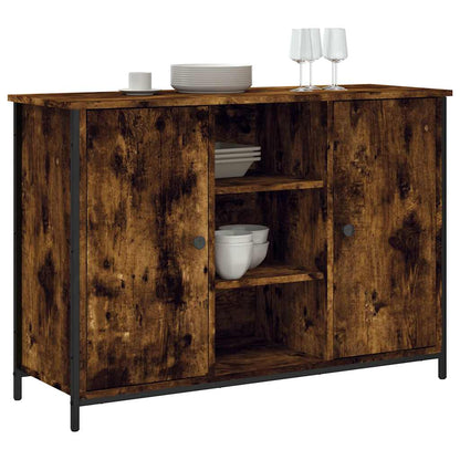Sideboard Smoked Oak 100x35x70 cm Engineered Wood