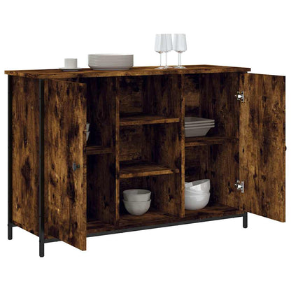 Sideboard Smoked Oak 100x35x70 cm Engineered Wood