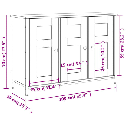 Sideboard Sonoma Oak 100x35x70 cm Engineered Wood