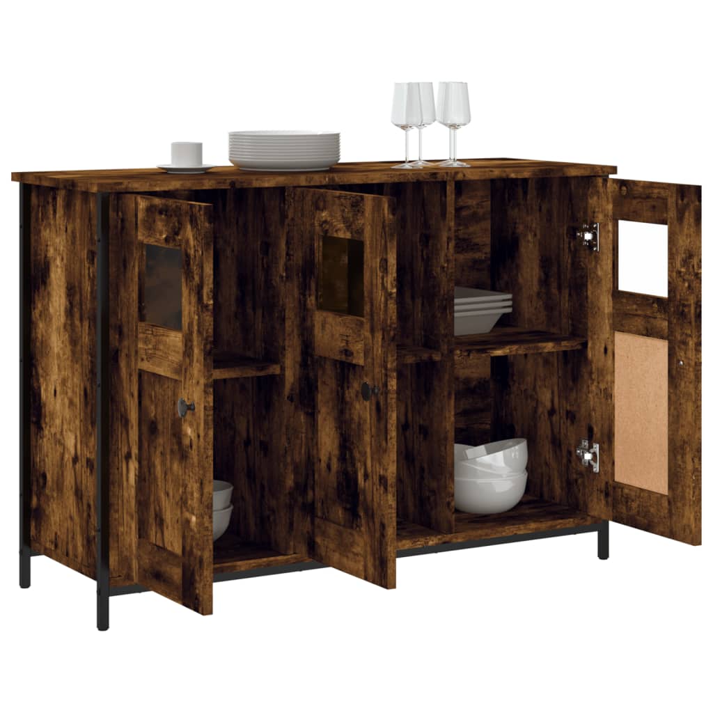 Sideboard Smoked Oak 100x35x70 cm Engineered Wood