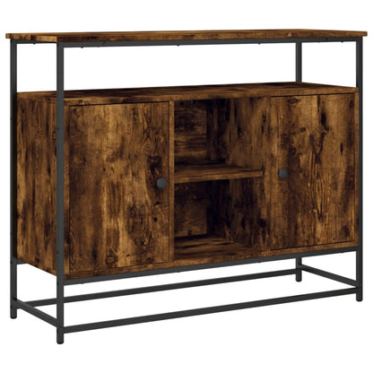 Sideboard Smoked Oak 100x35x80 cm Engineered Wood