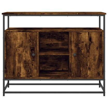 Sideboard Smoked Oak 100x35x80 cm Engineered Wood