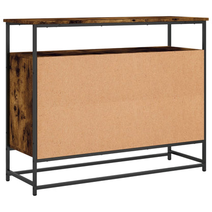 Sideboard Smoked Oak 100x35x80 cm Engineered Wood