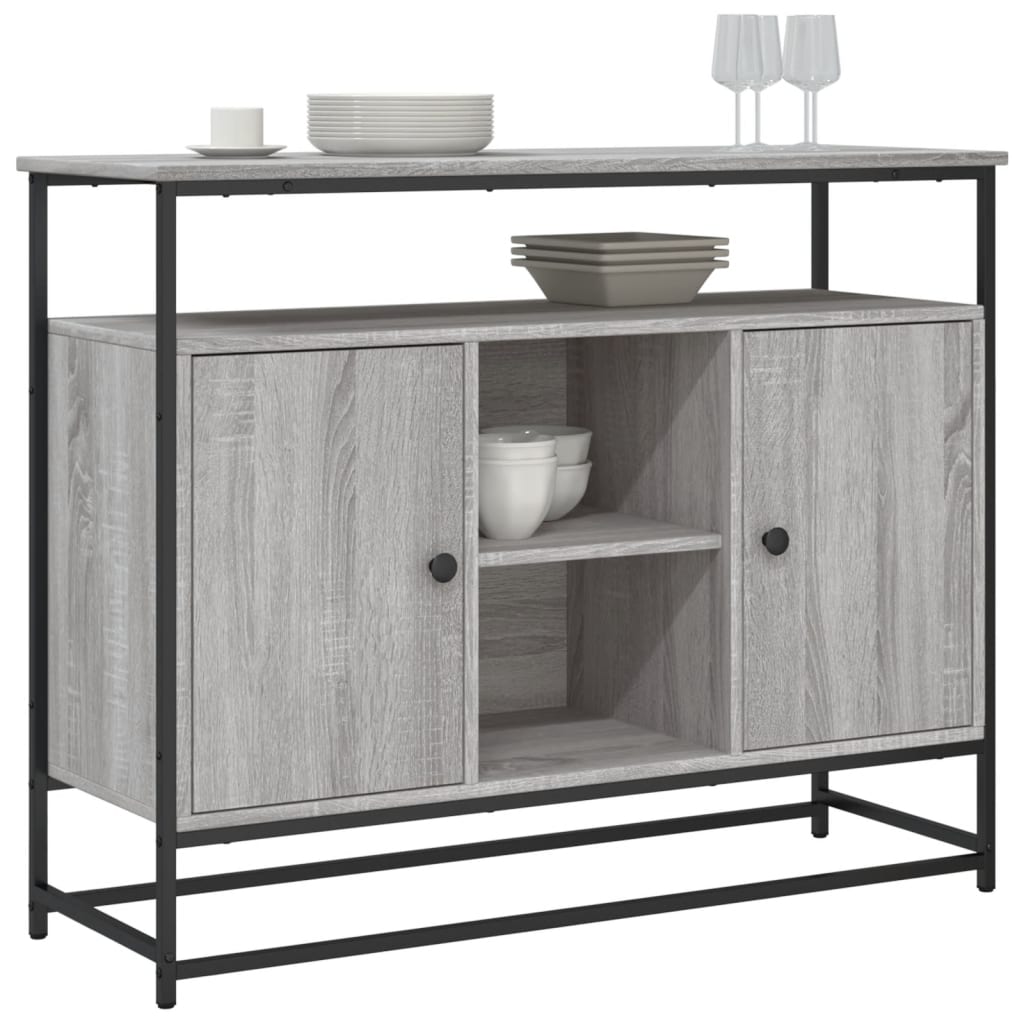 Sideboard Grey Sonoma 100x35x80 cm Engineered Wood