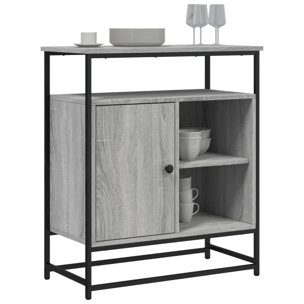 Sideboard Grey Sonoma 69x35x80 cm Engineered Wood