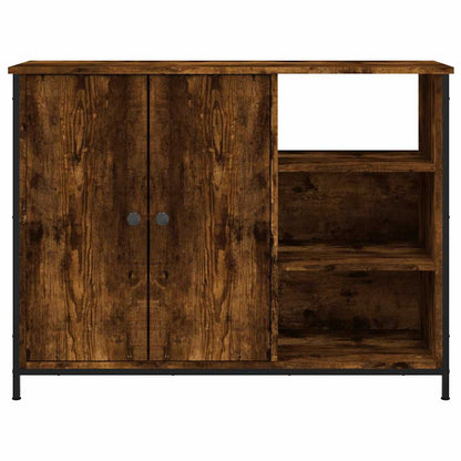 Sideboard Smoked Oak 100x33x75 cm Engineered Wood