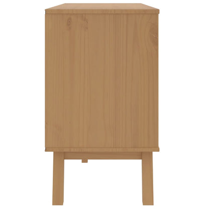Drawer Cabinet OLDEN Grey and Brown Solid Wood Pine