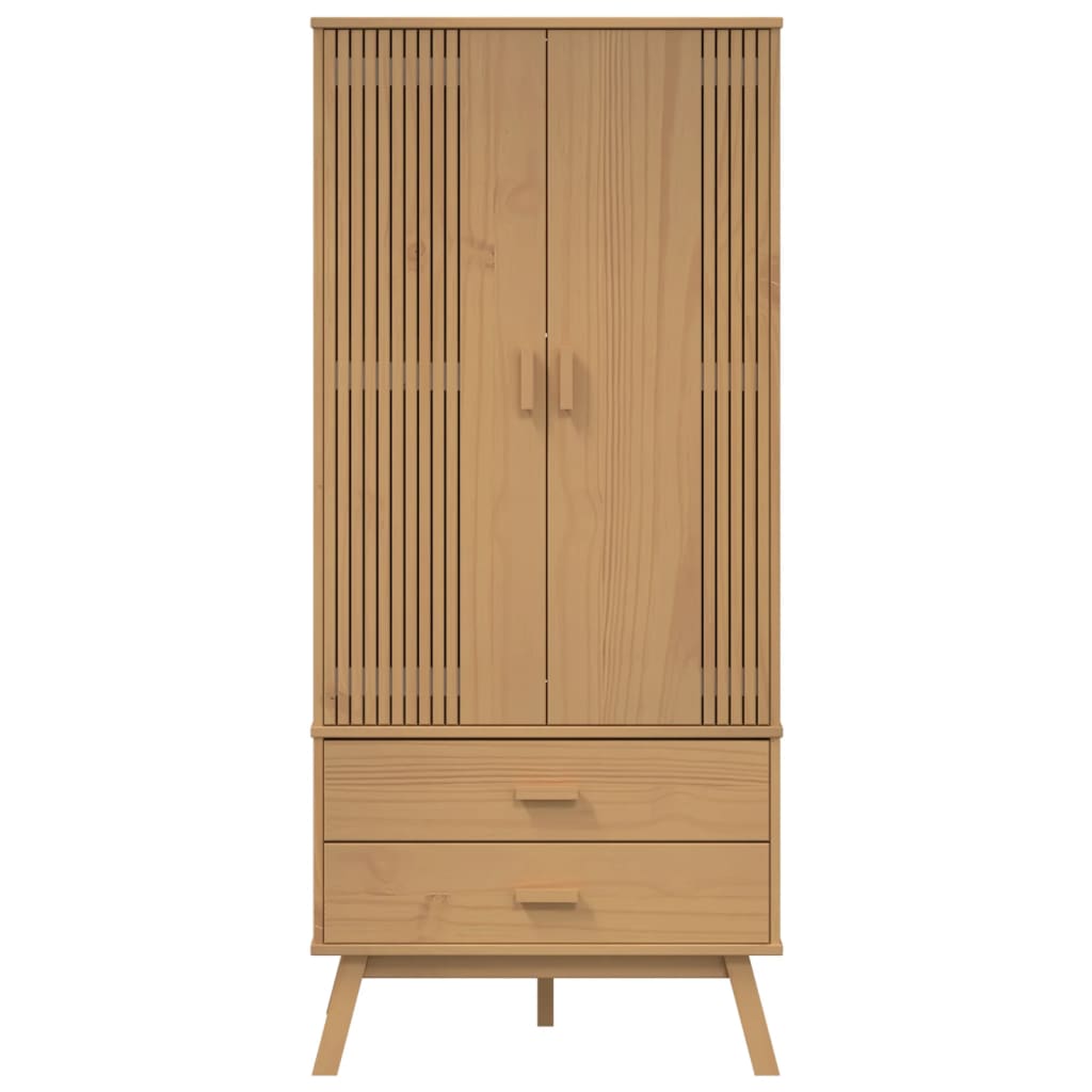 Wardrobe "OLDEN" Brown 76,5x53x172 cm Solid Wood Pine