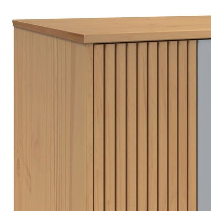 Wardrobe "OLDEN" Grey and Brown 76,5x53x172 cm Solid Wood Pine