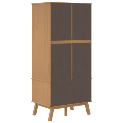 Wardrobe "OLDEN" White and Brown 76,5x53x172 cm Solid Wood Pine