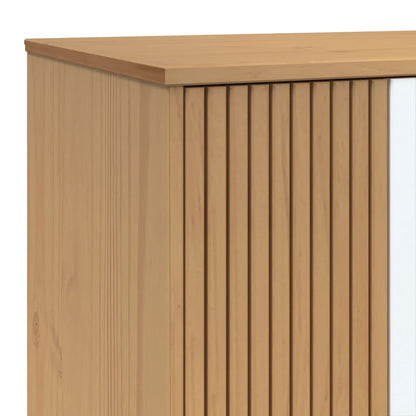 Wardrobe "OLDEN" White and Brown 76,5x53x172 cm Solid Wood Pine